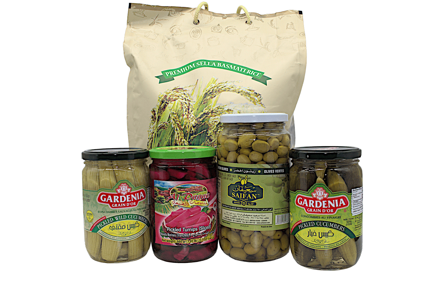 Rice Pickles Olives